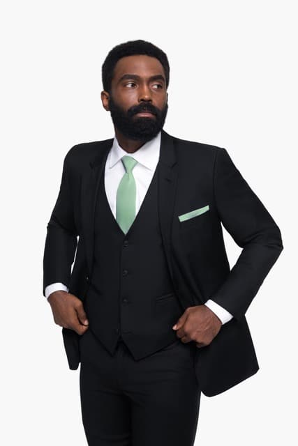 Black Notch Lapel Suit