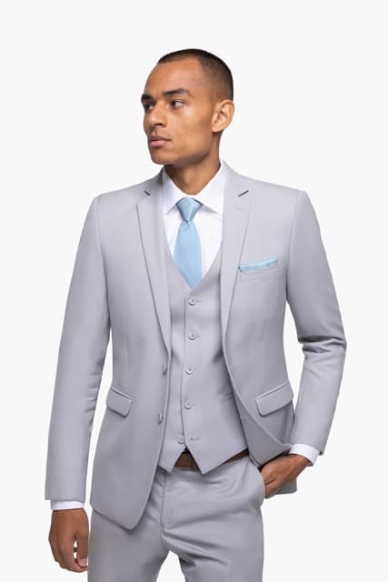 Cement Gray Notch Lapel Suit