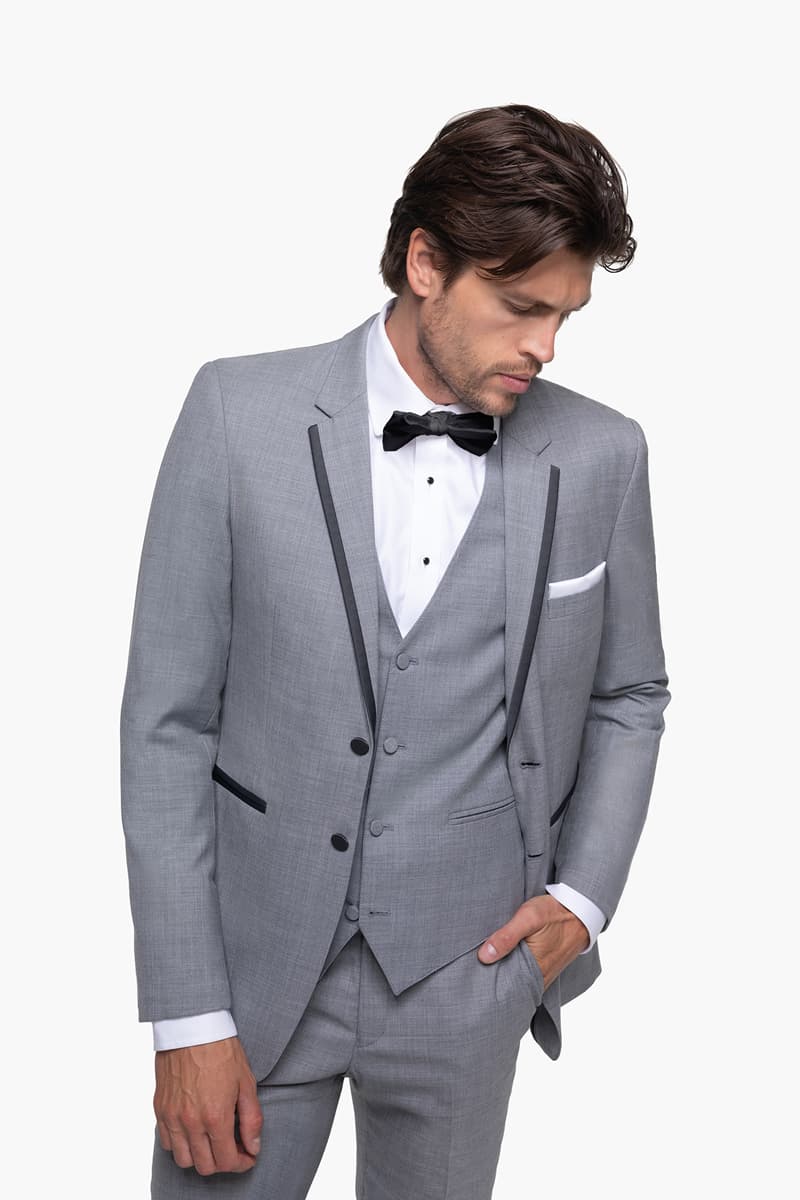 Light Gray Notch Lapel Tuxedo