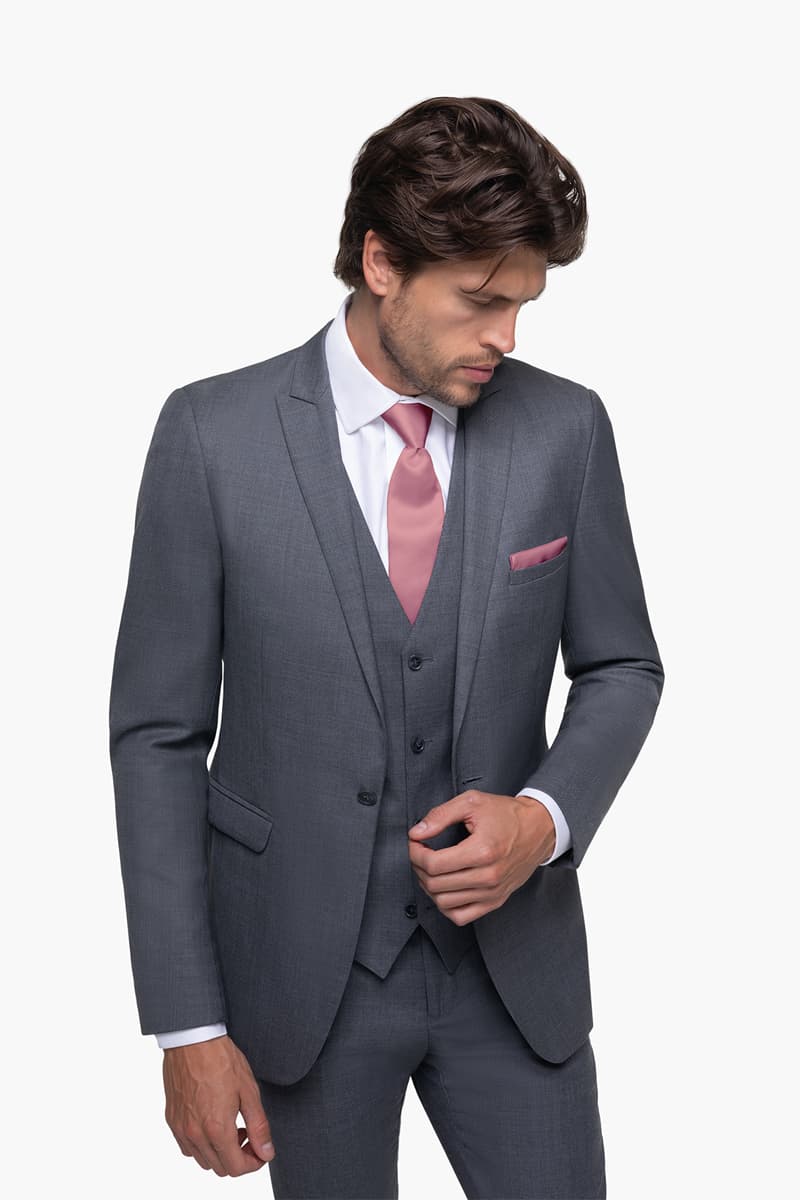 Iron Gray Peak Lapel Suit