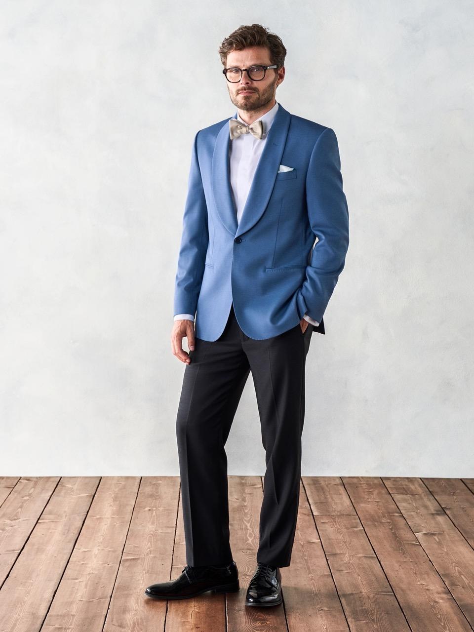 Light Blue Shawl Jacket Tuxedo