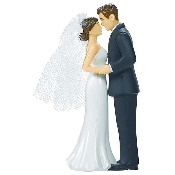 Elegant Bride & Groom Cake Topper