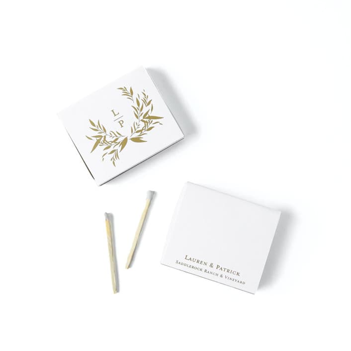 Natural Monogram Matchboxes