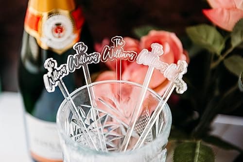 Set of 50 Custom Personalized Stirrers
