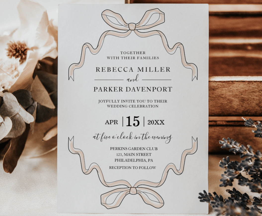 Elegant Hand Drawn Bow
