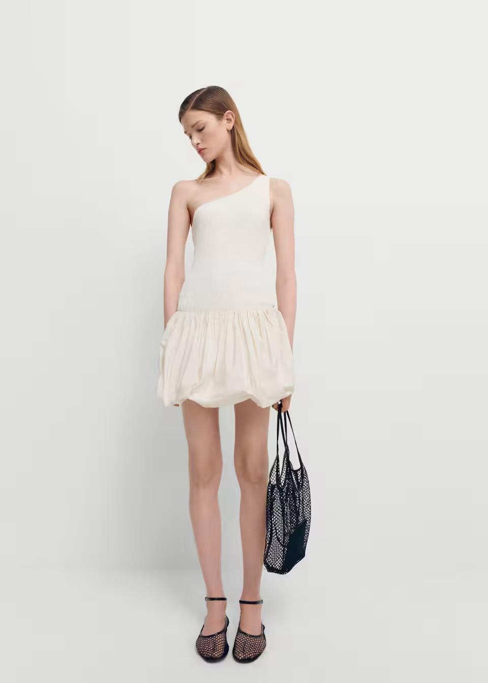 Short Puff Hem Dress