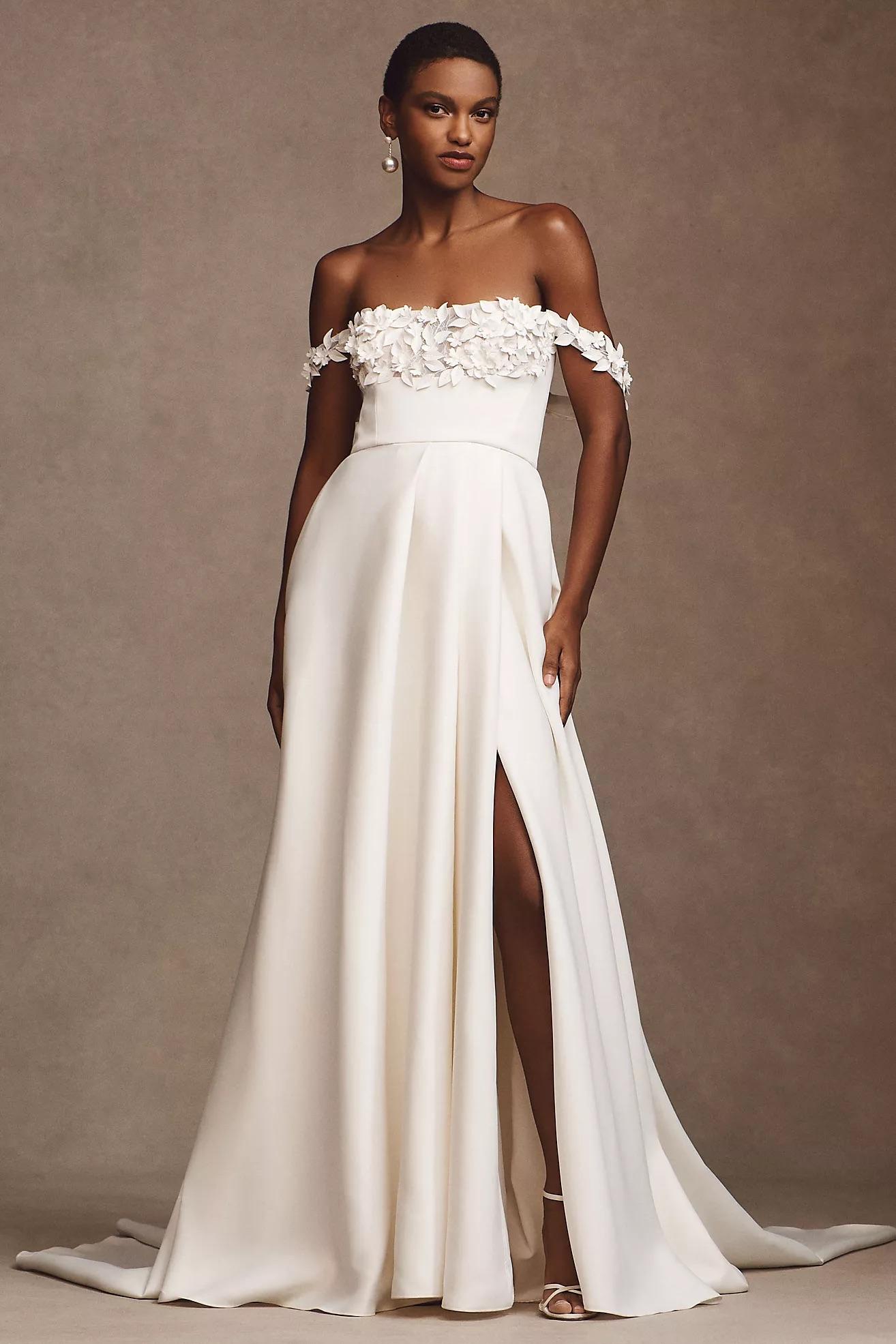 Hadley Floral Appliqué Wedding Gown