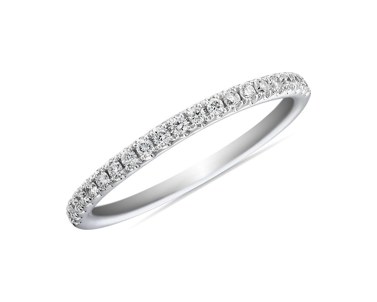 Riviera Pavé Diamond Ring In 14k White Gold (1/6 ct. tw.)