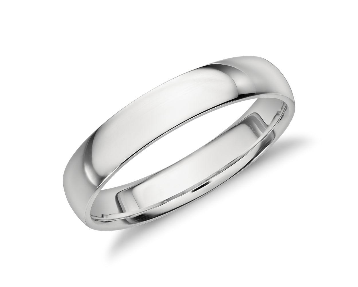 Mid-Weight Comfort Fit Wedding Ring In Platinum (4mm)