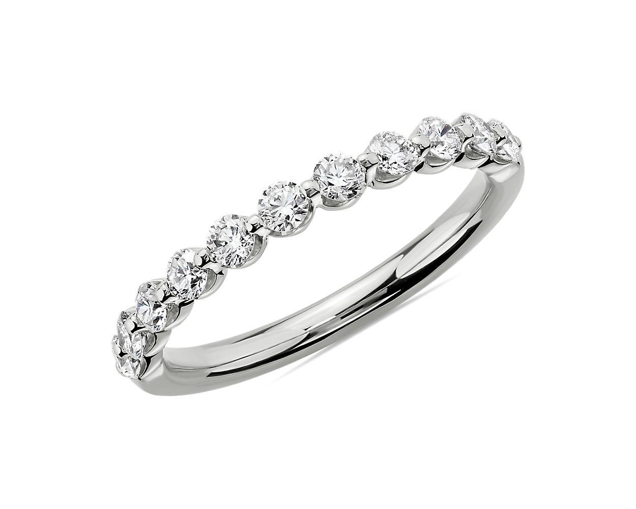 Floating Diamond Wedding Ring In Platinum (1/2 ct. tw.)