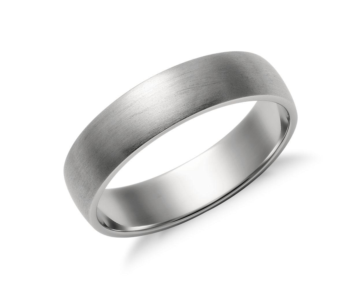 Matte Classic Wedding Ring In Platinum (5mm)