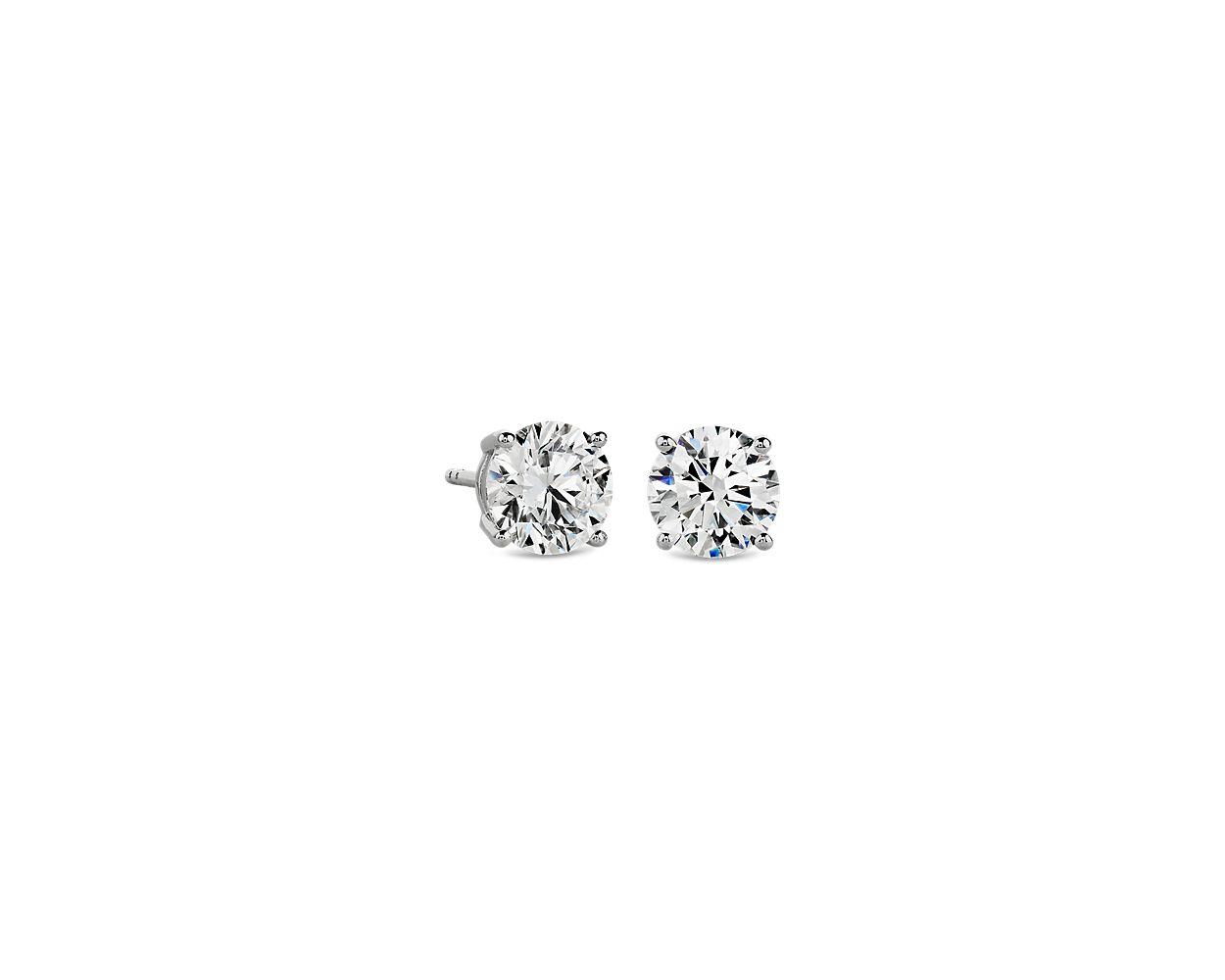 Lab Grown Diamond Stud Earrings In 14k White Gold (1 1/4 ct. tw.)