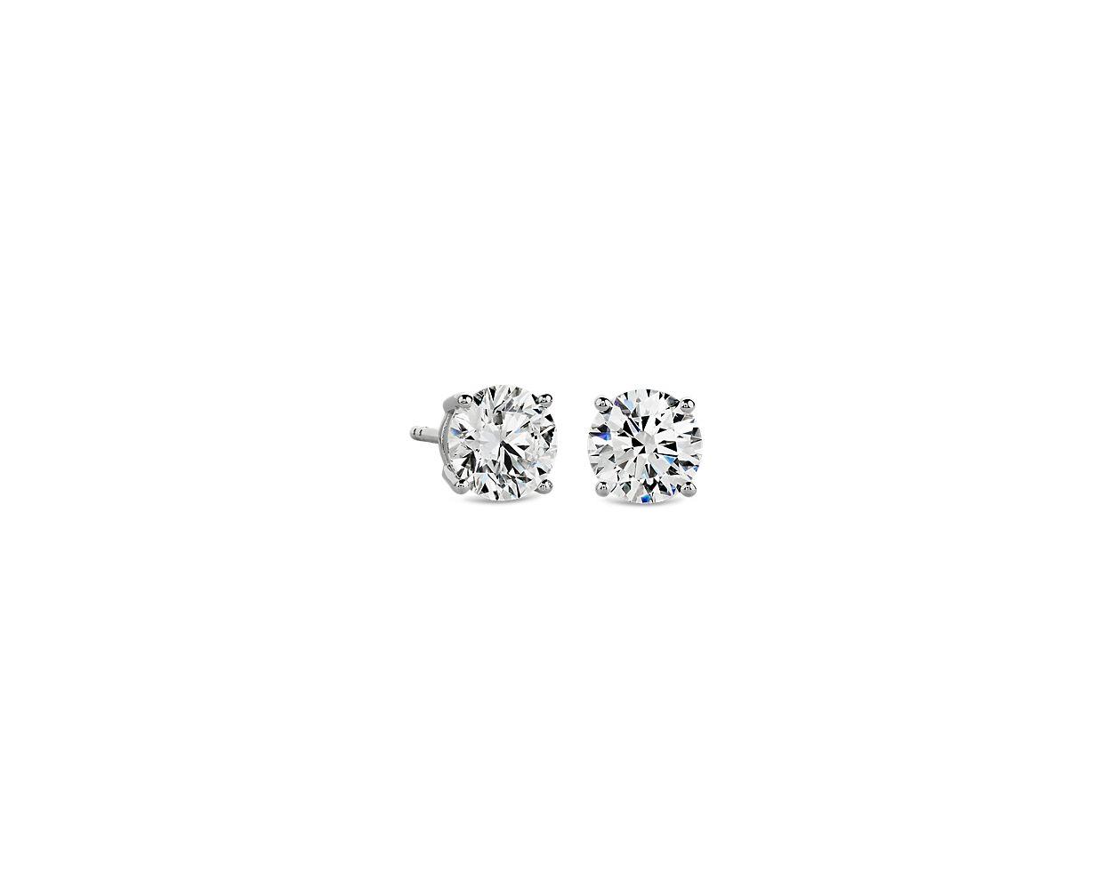 Lab Grown Diamond Stud Earrings In 14k White Gold (1 ct. tw.)