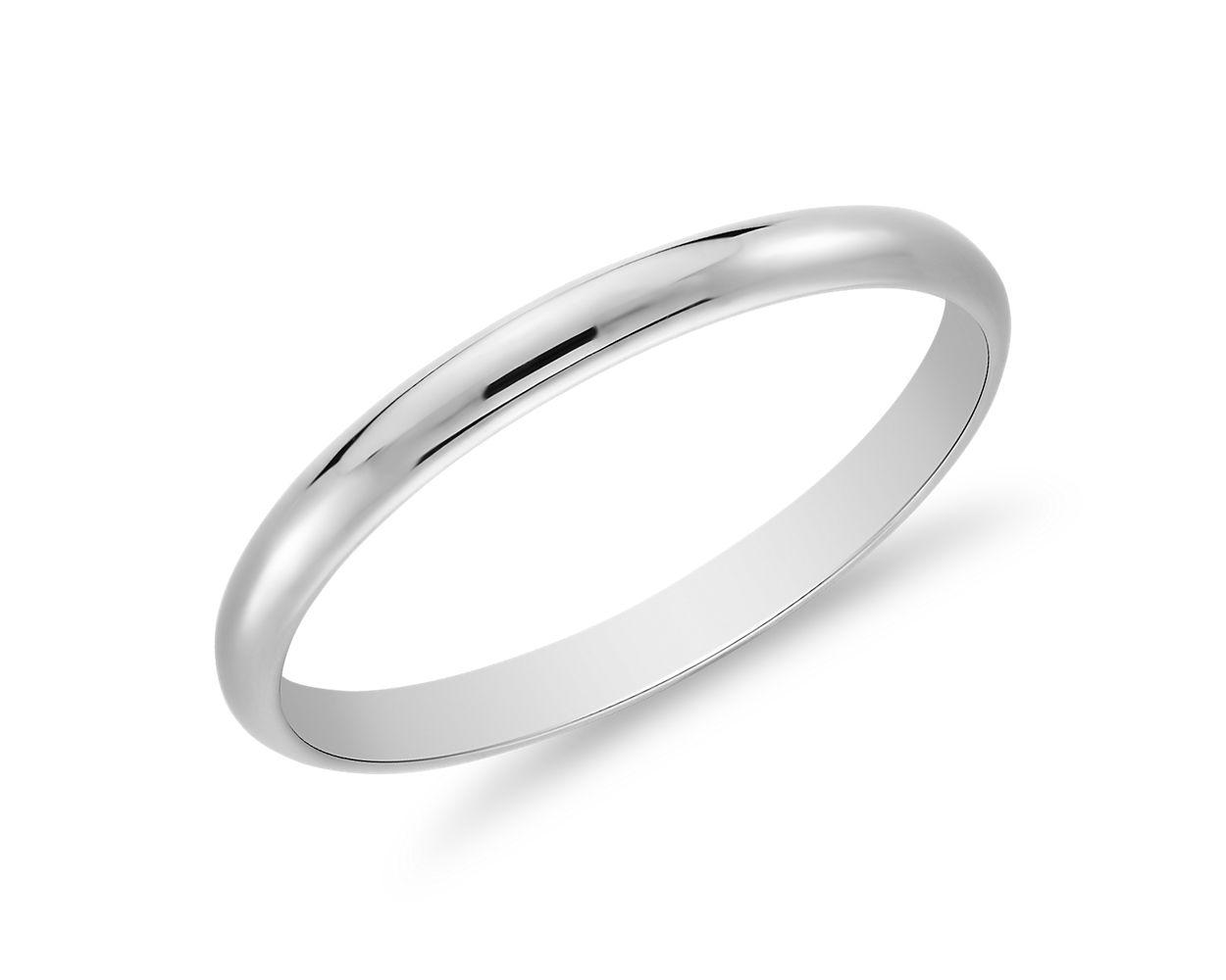 Classic Wedding Ring In Platinum (2mm)