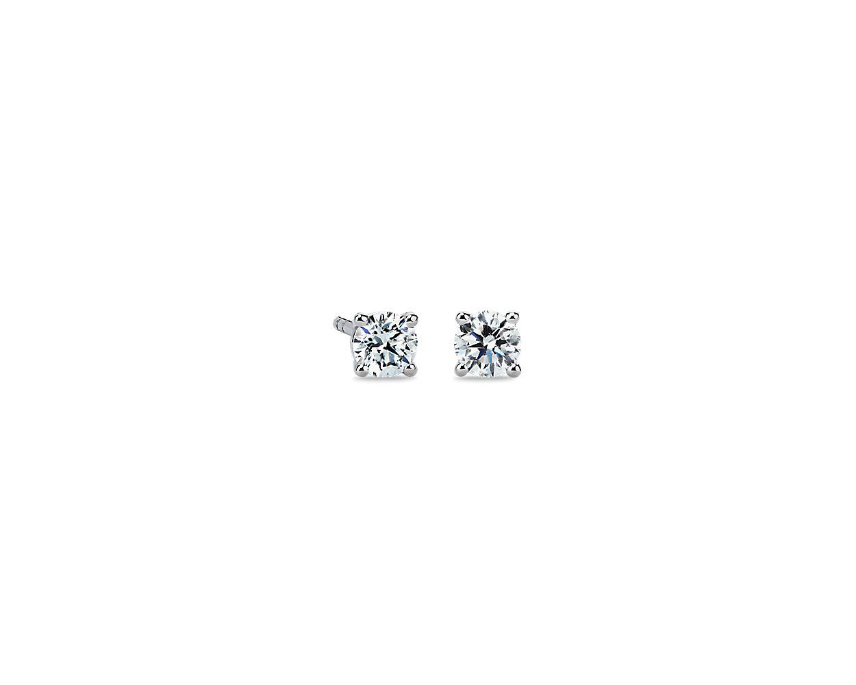 Diamond Stud Earrings In 14k White Gold (1/2 ct. tw.)