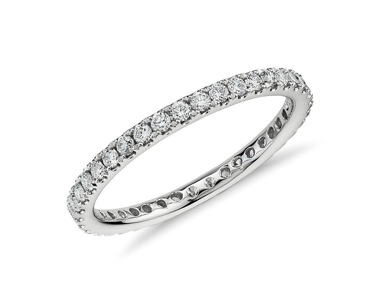 Riviera Pavé Diamond Eternity Ring In 14k White Gold (1/2 ct. tw.)