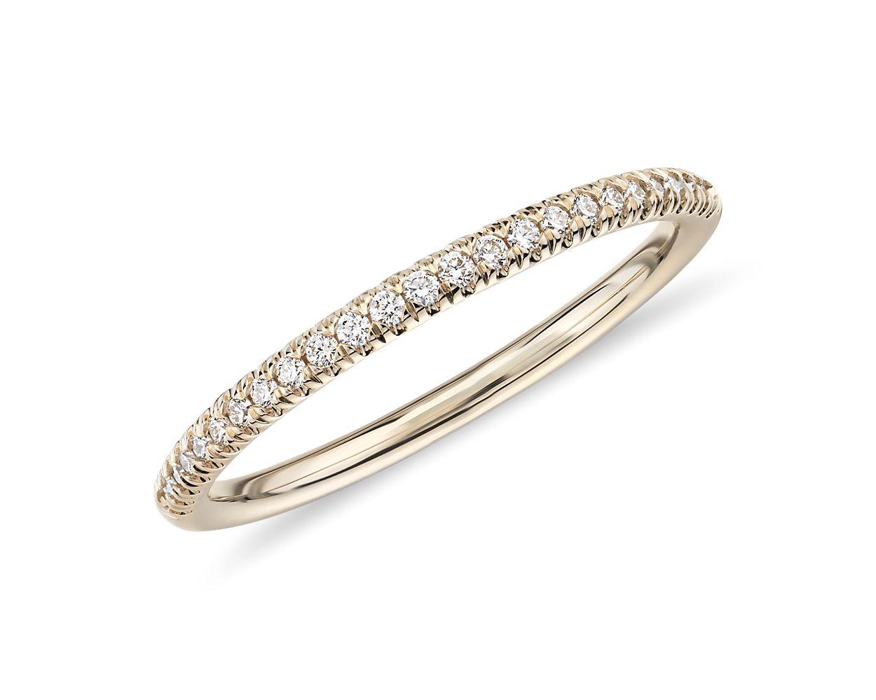 Petite Micropavé Diamond Ring In 14k Yellow Gold (1/10 ct. tw.)