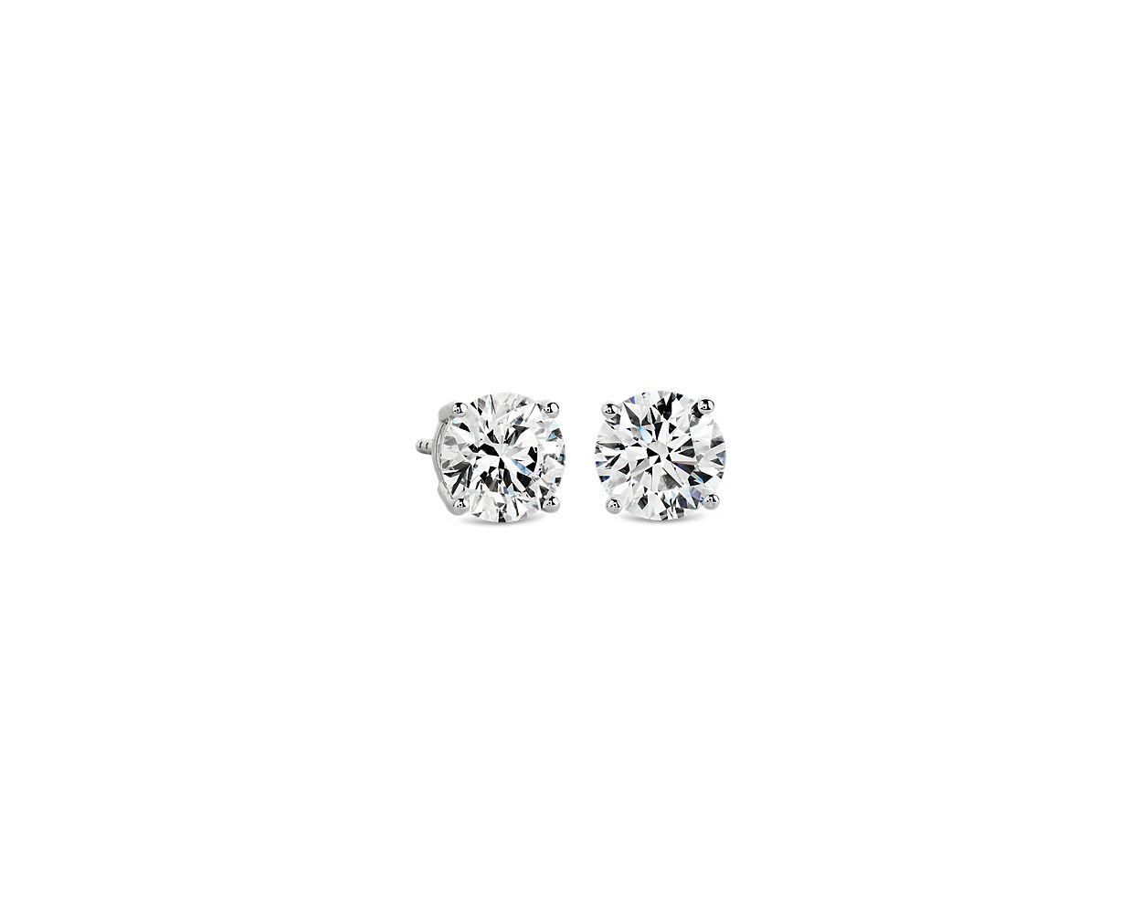 Lab Grown Diamond Stud Earrings In 14k White Gold (1 1/2 ct. tw.)