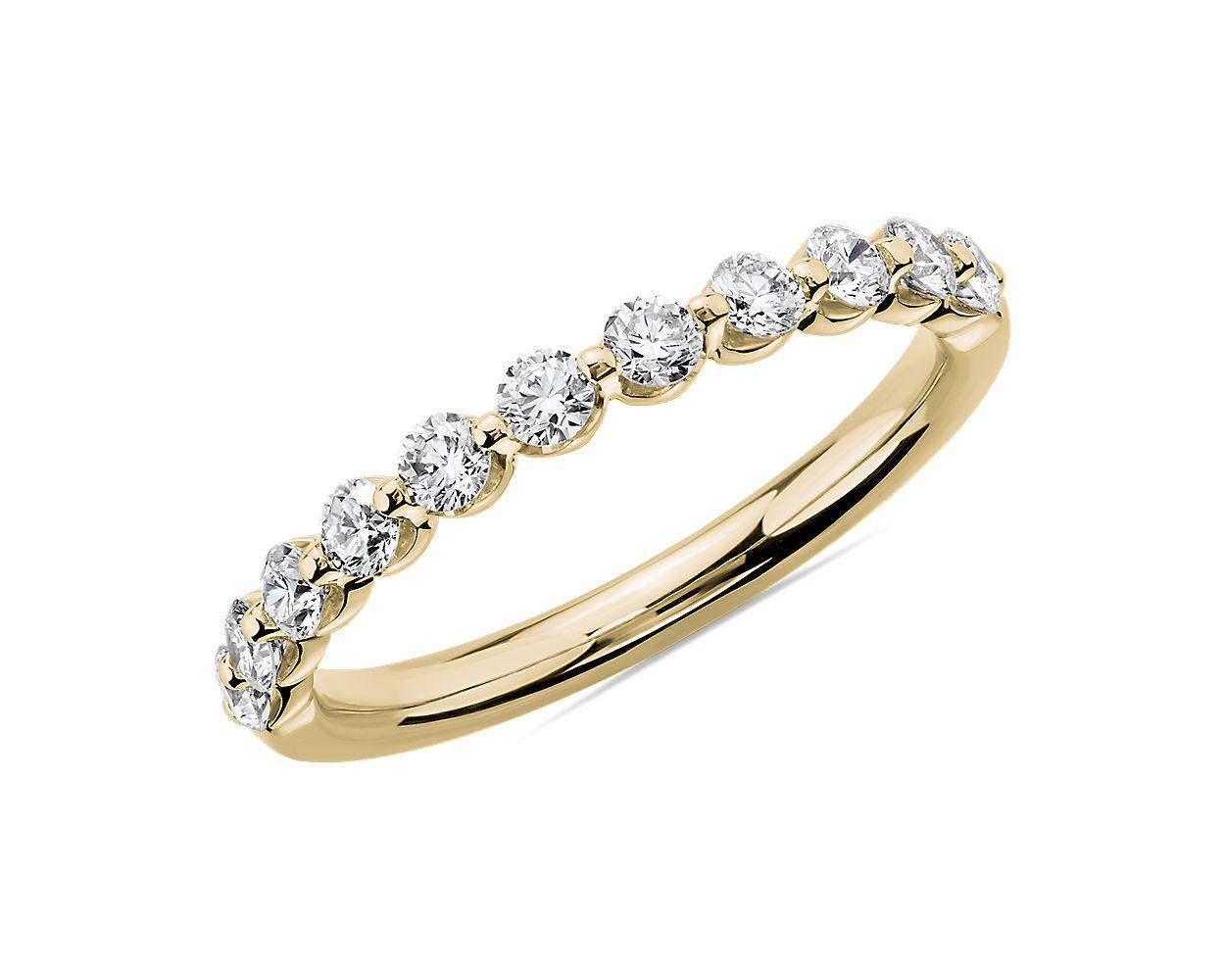 Floating Diamond Wedding Ring In 14k Yellow Gold (1/2 ct. tw.)