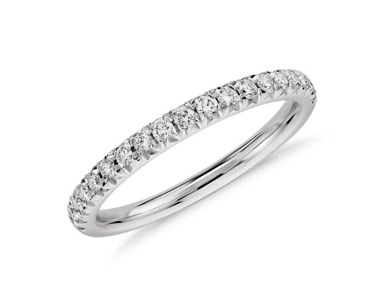 French Pavé Diamond Ring In Platinum (1/4 ct. tw.)