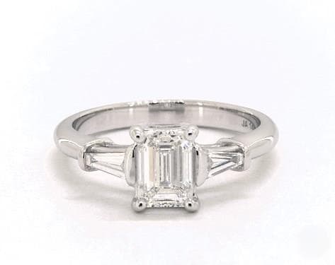 Platinum Tapered Baguette Diamond Engagement Ring