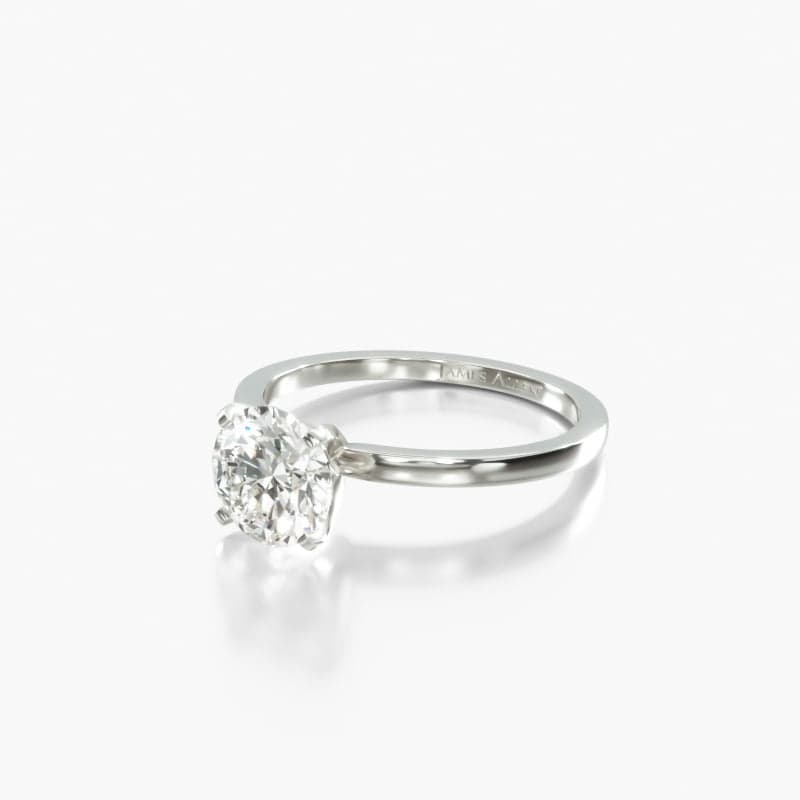 14K White Gold 1.5mm Comfort Fit Engagement Ring