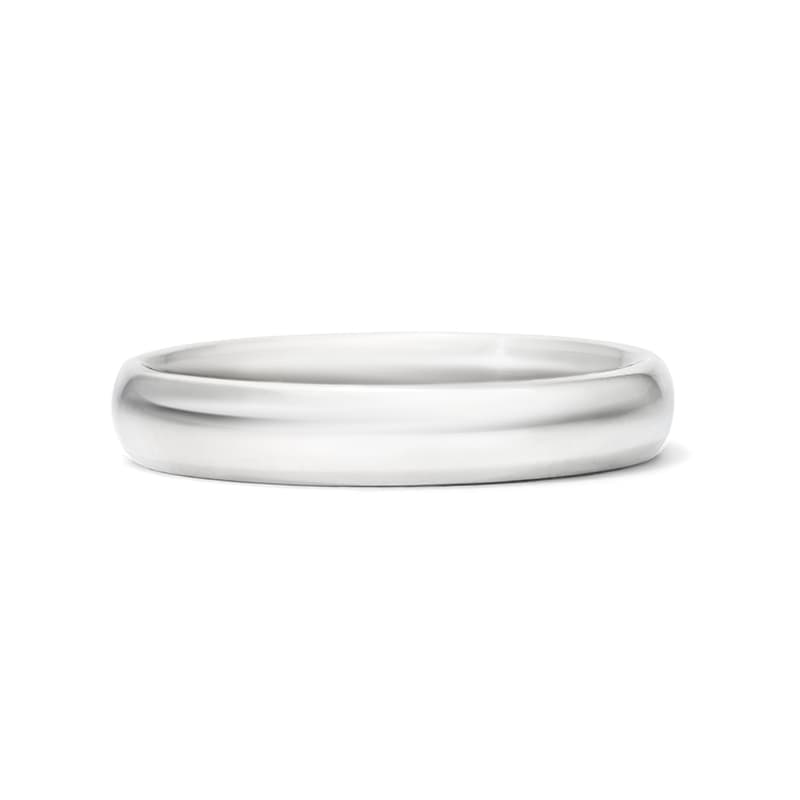 Platinum 4mm Slightly Domed Comfort Fit Wedding Ring