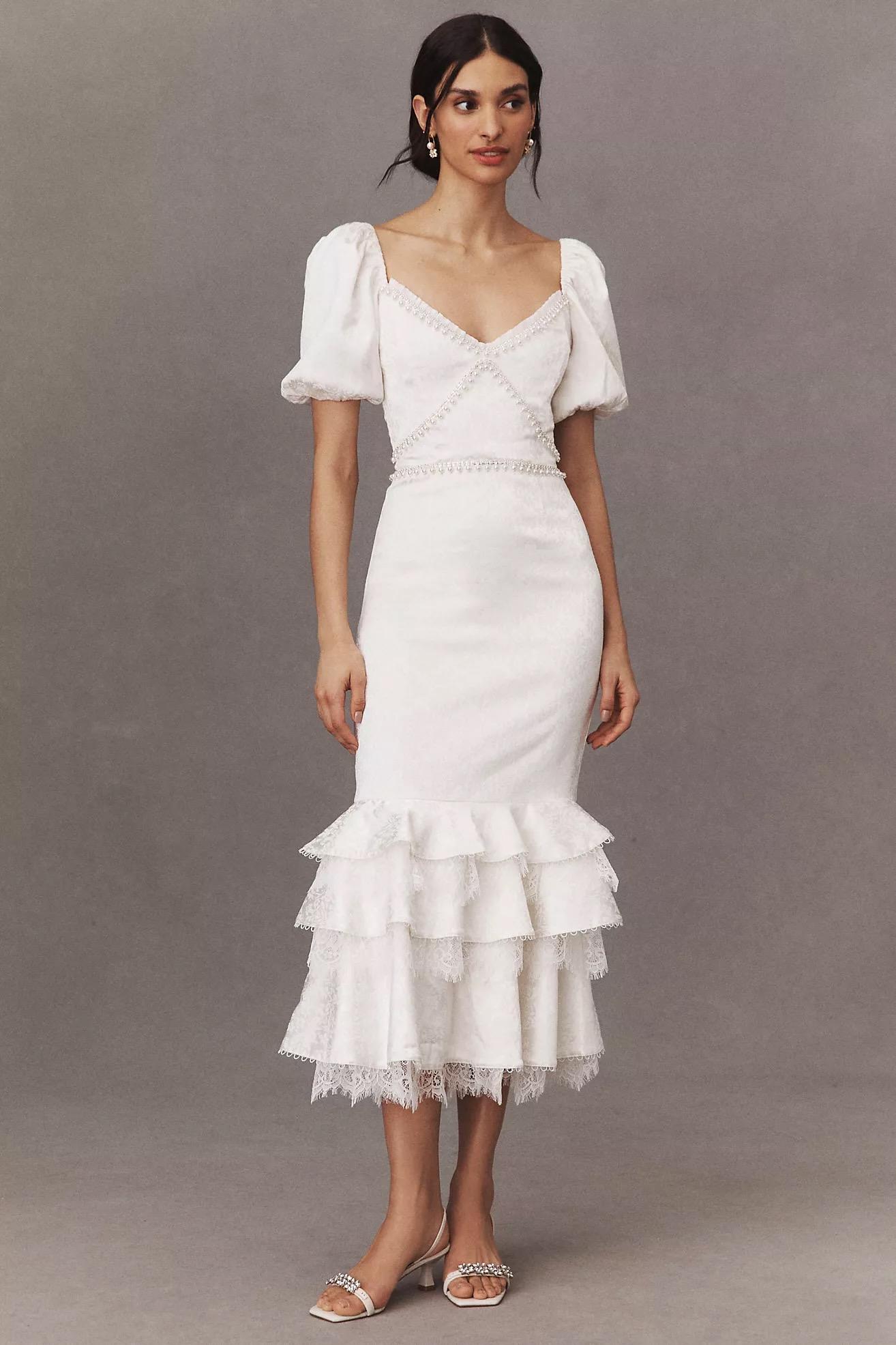 Cynthia Ruffle Midi Dress