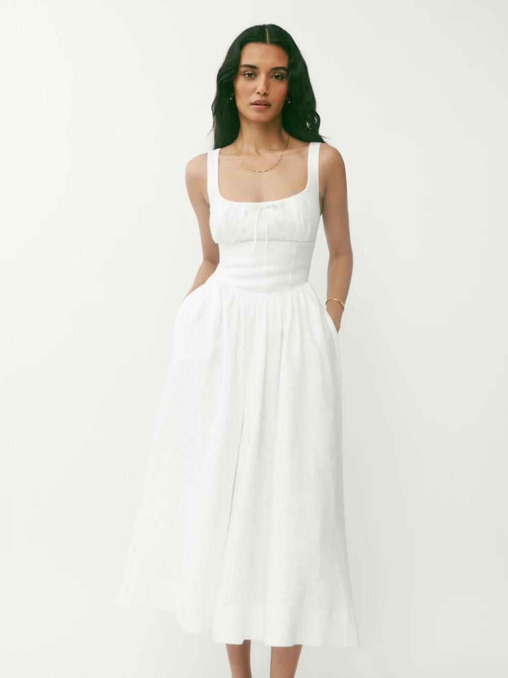 Balia Linen Midi Dress