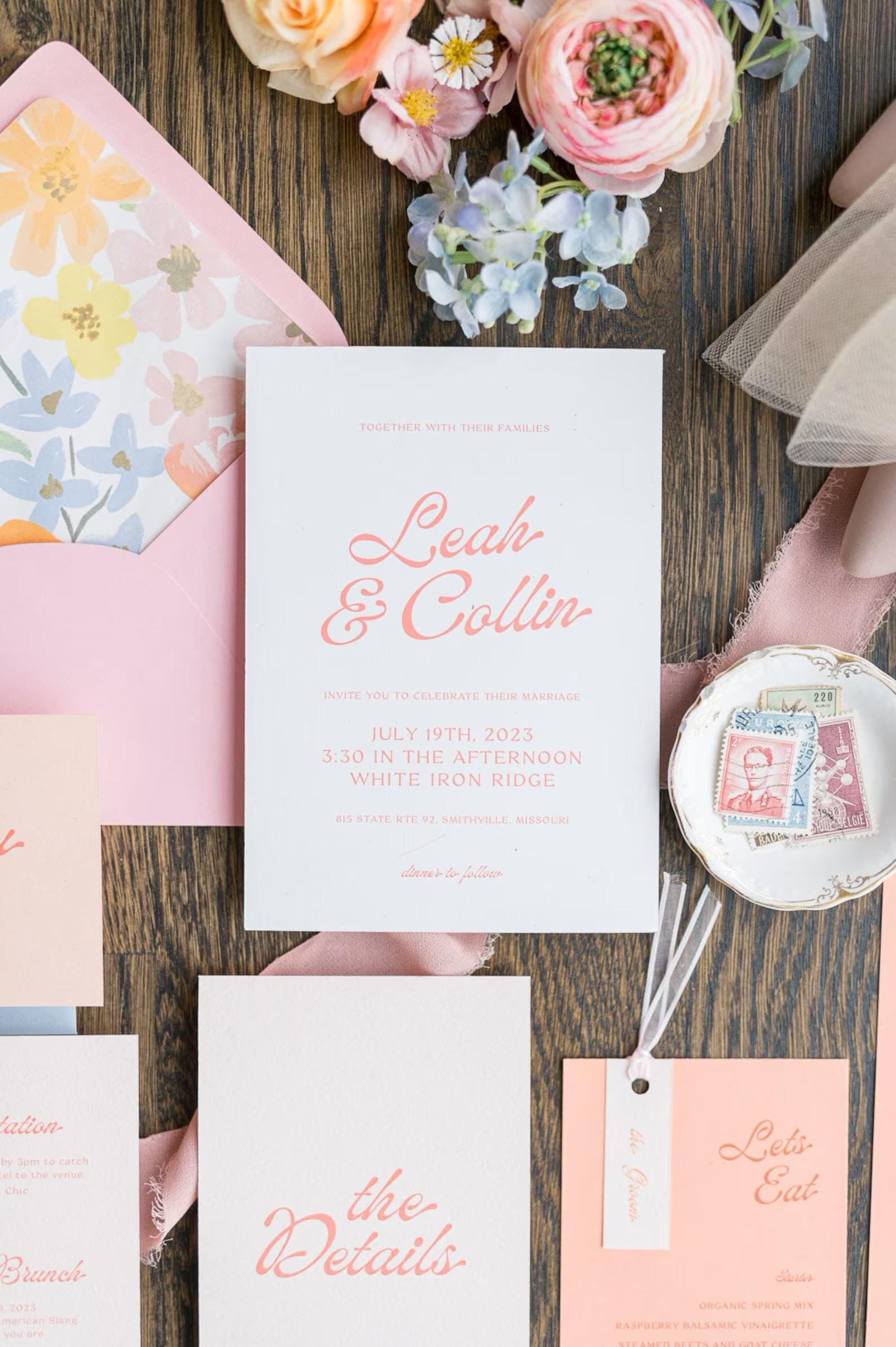 Leah Wedding Suite Stationary