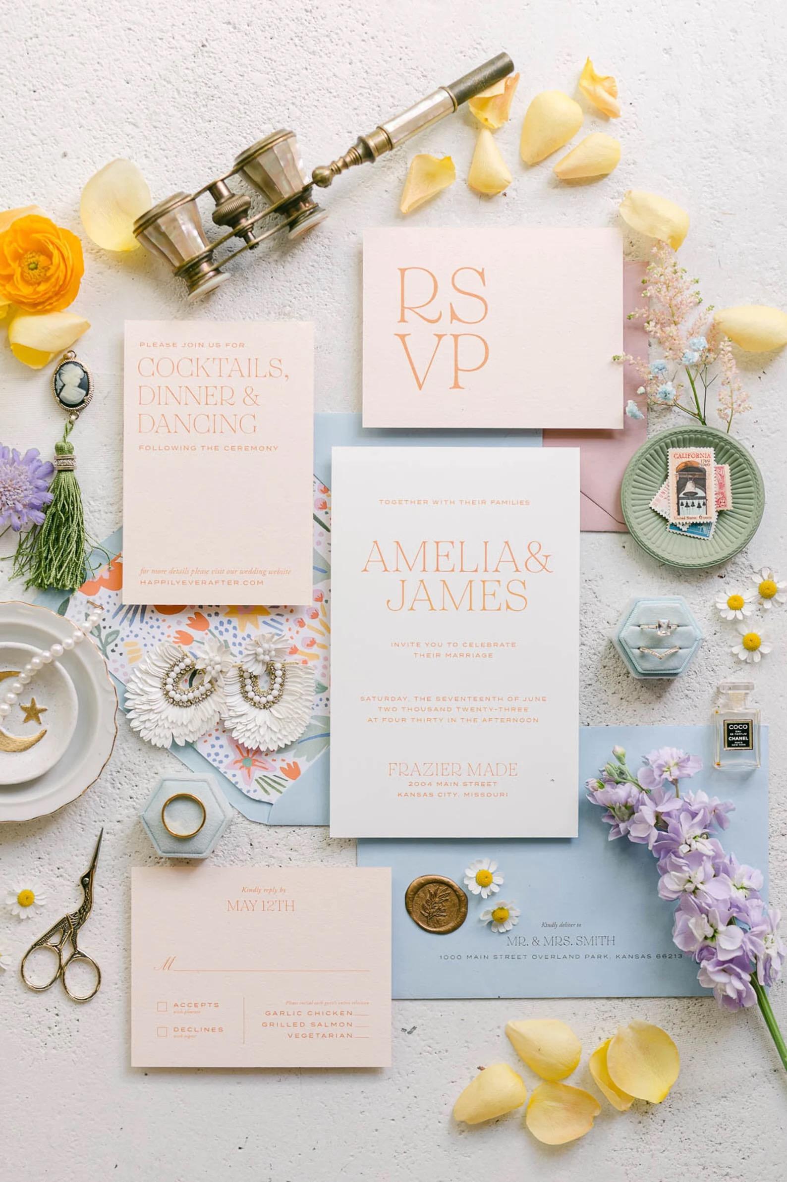 Amelia Wedding Suite Stationary