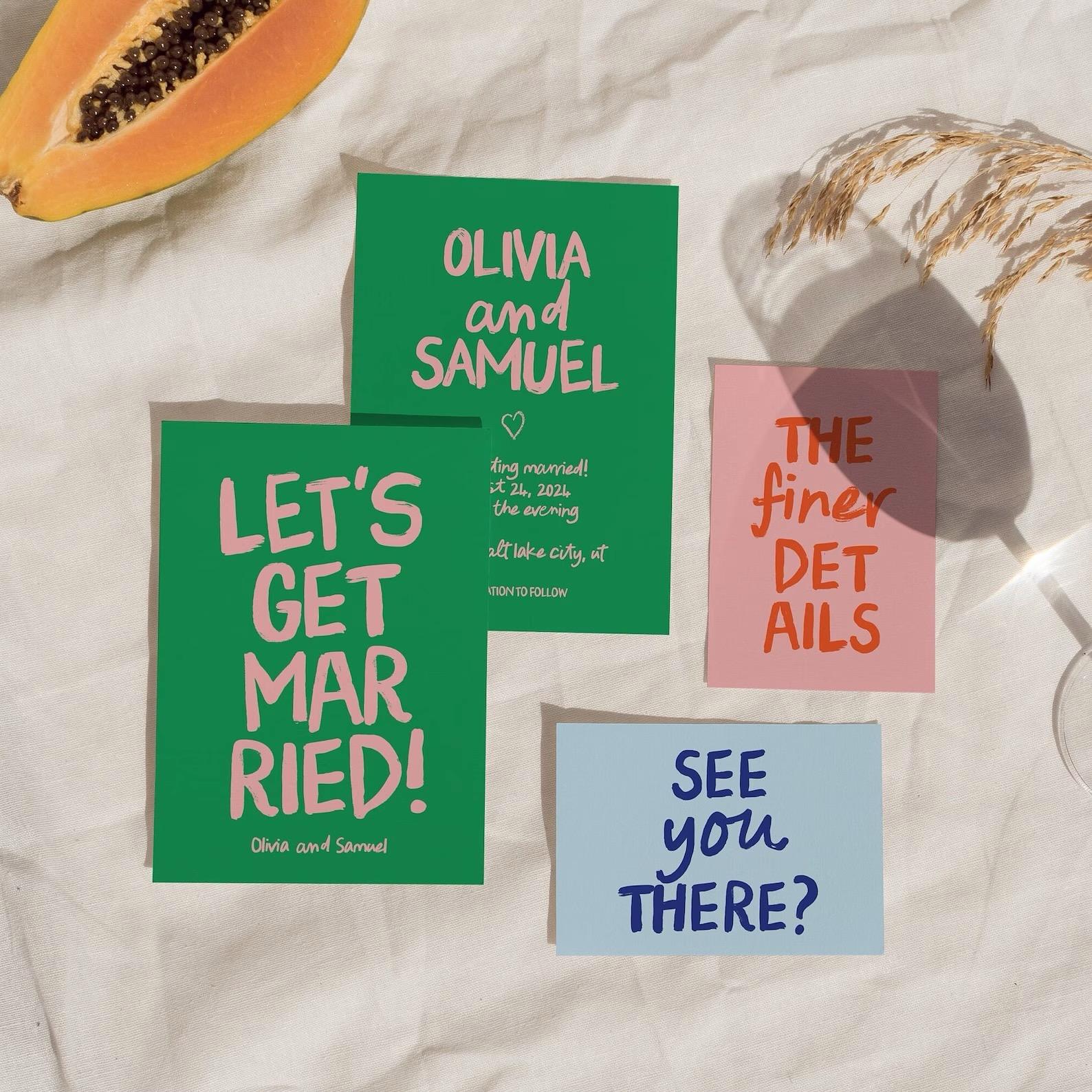 Bold Wedding Invitation
