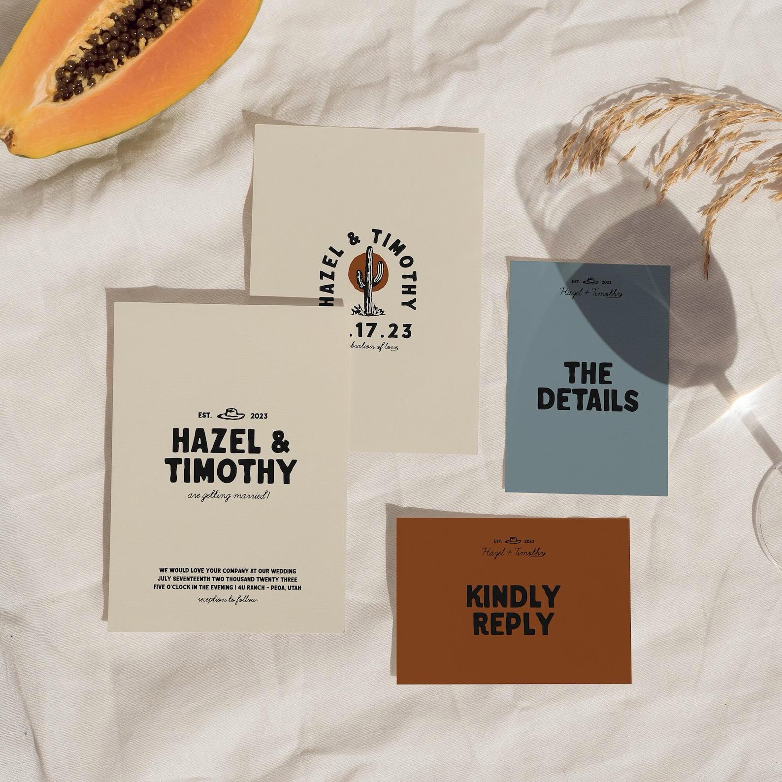 Western Wedding Invite