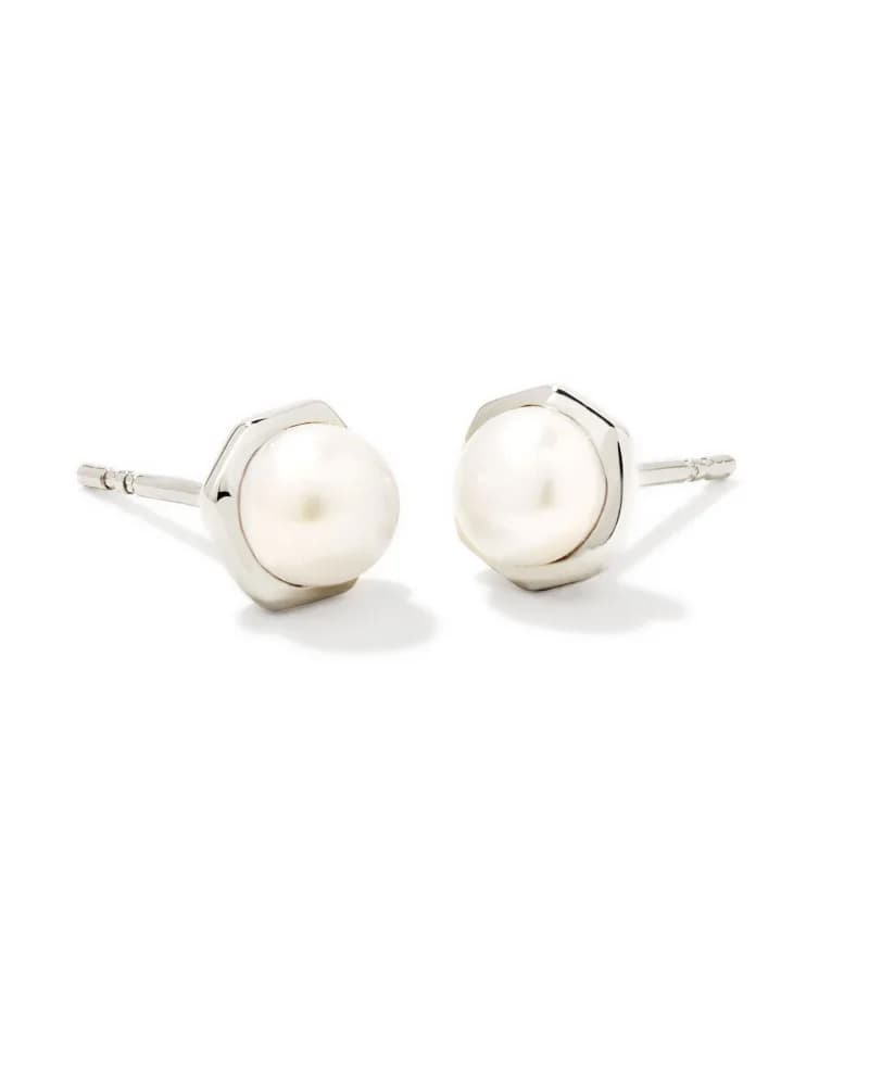 Davie Pearl Sterling Silver Stud Earrings