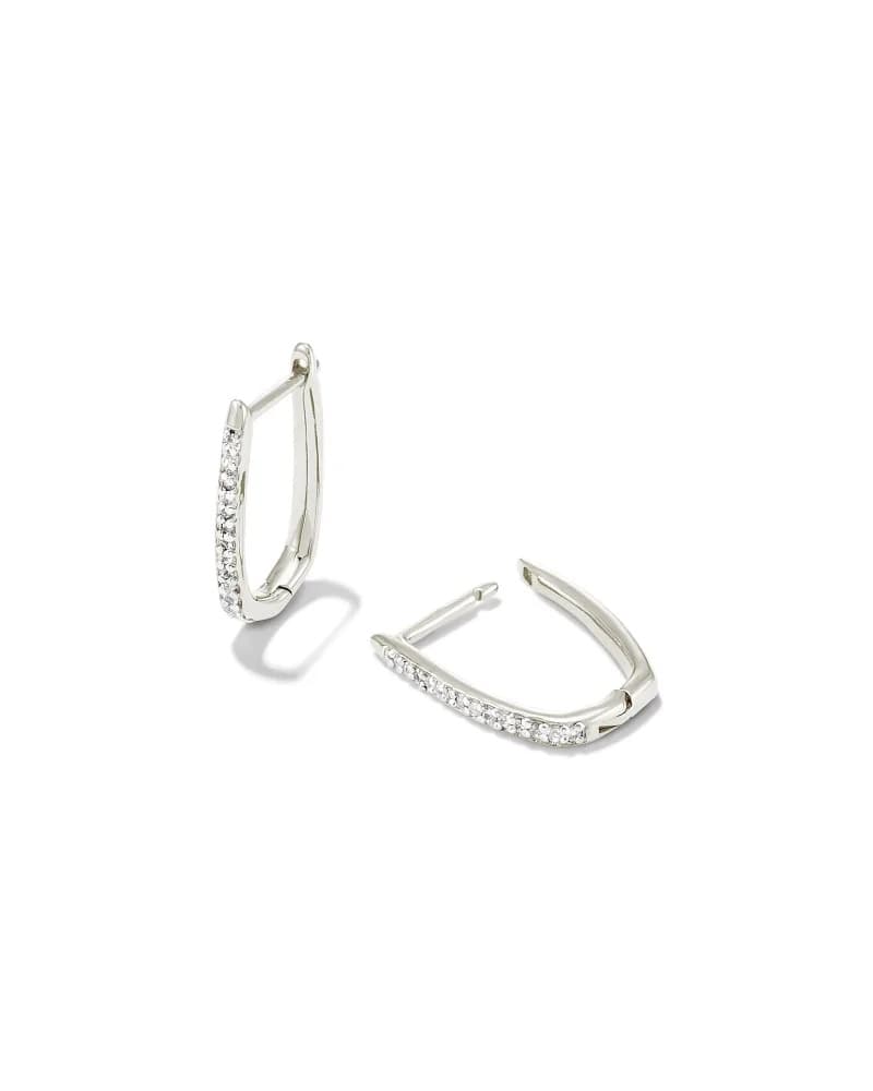 Ellen Luxe Sterling Silver Huggie Earrings