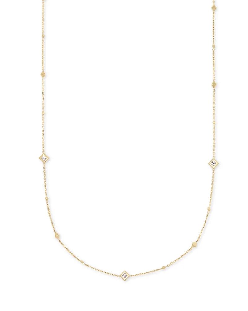 Michelle Strand Necklace in White Diamond