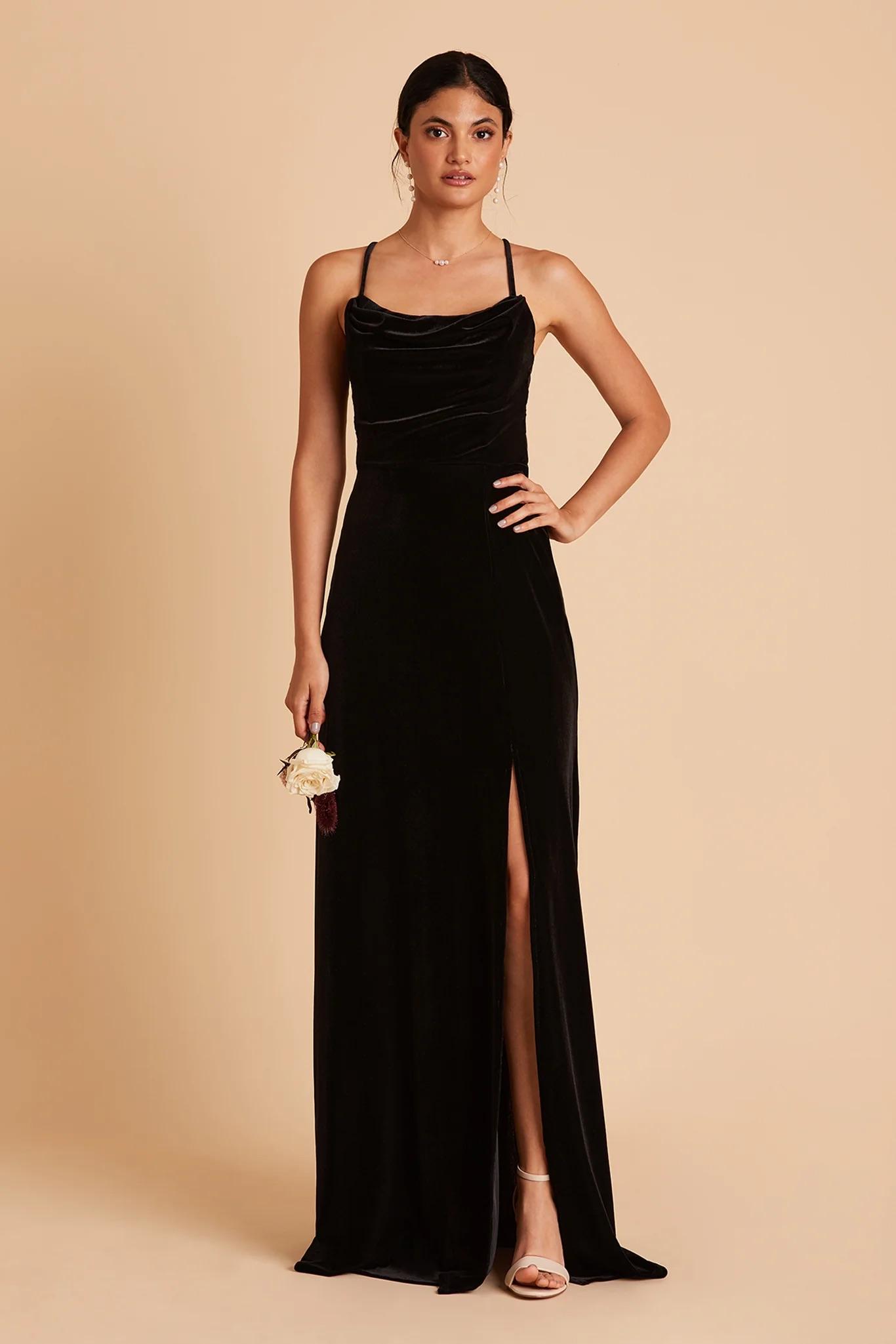 Ash Velvet Dress in Black