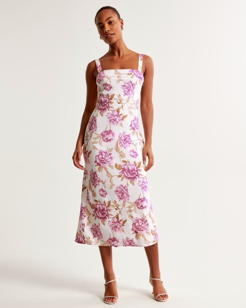 Crepe Slip Midi Dress