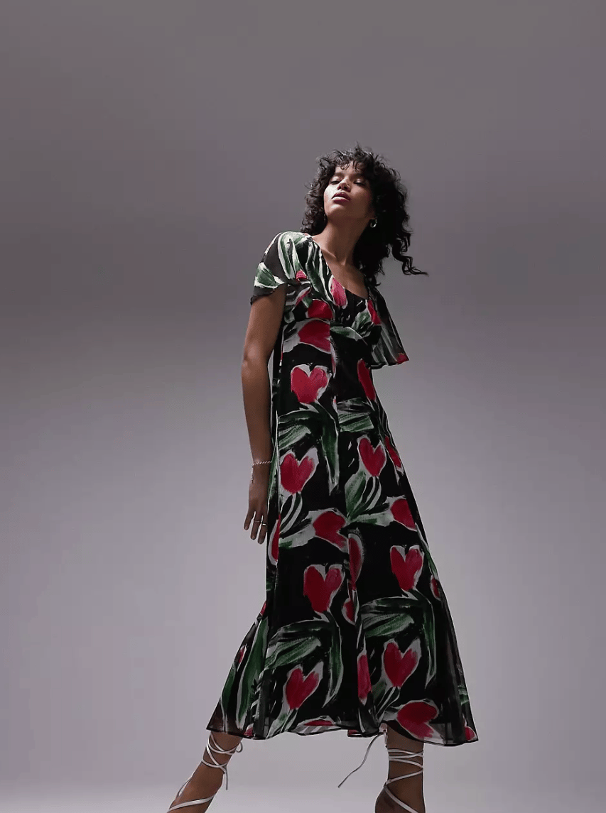 Floral Midi Tea Dress