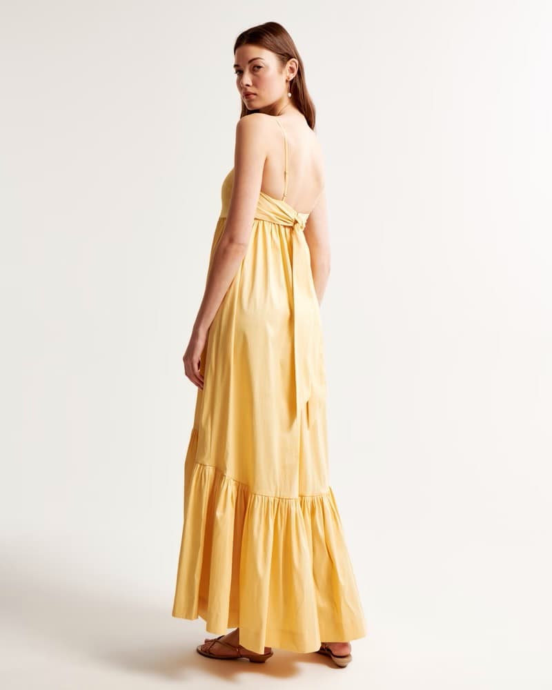 Drama Bow-Back Taffeta Gown