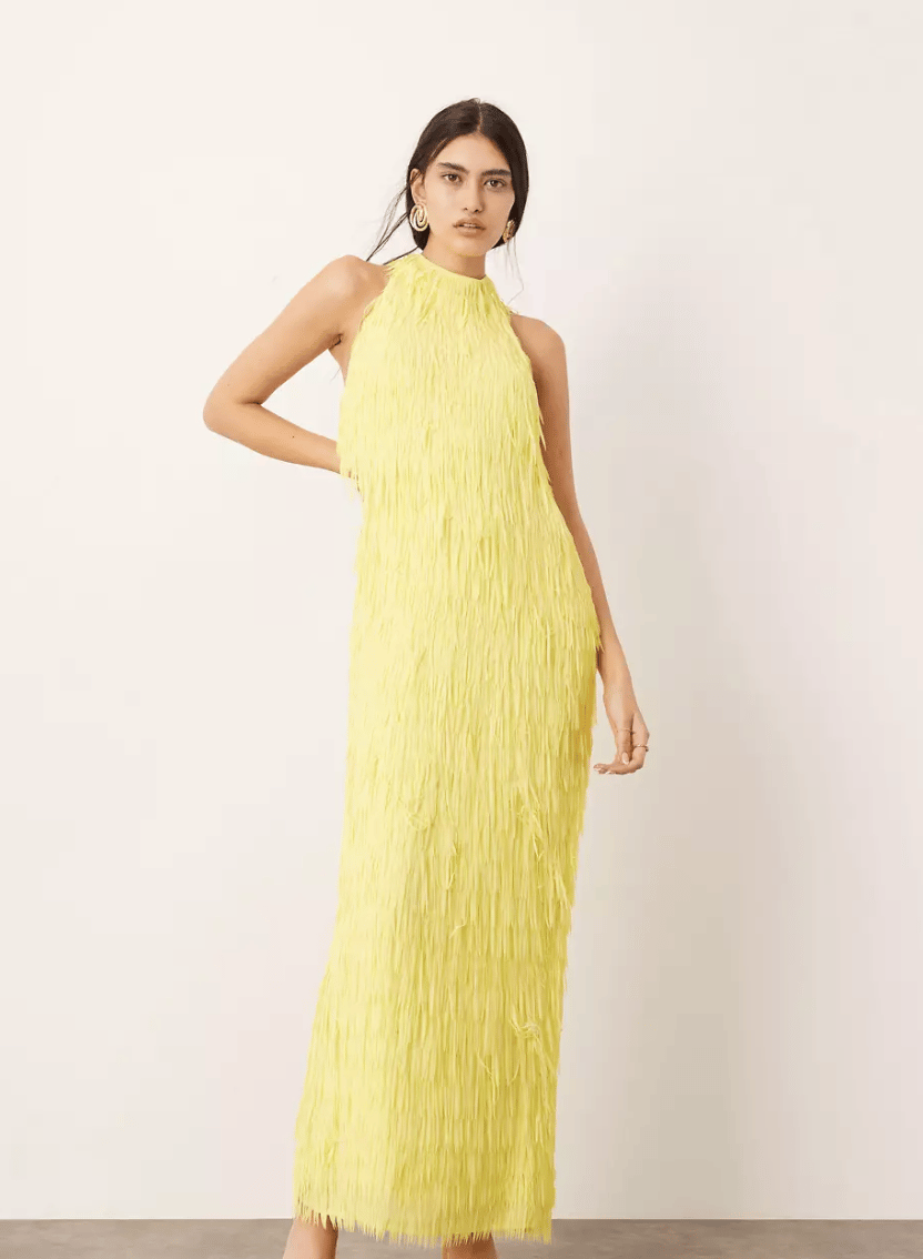 Statement Fringed Maxi Dress