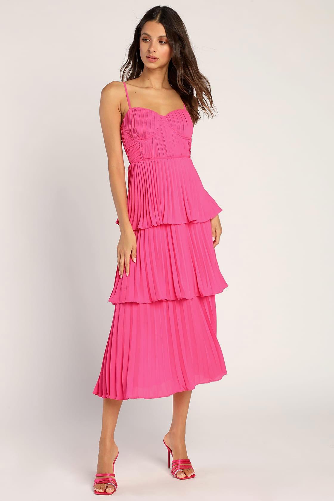 Cascading Crush Midi Dress