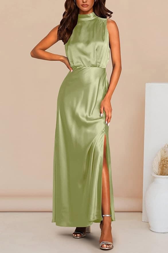 Mock Neck Sleeveless Dress