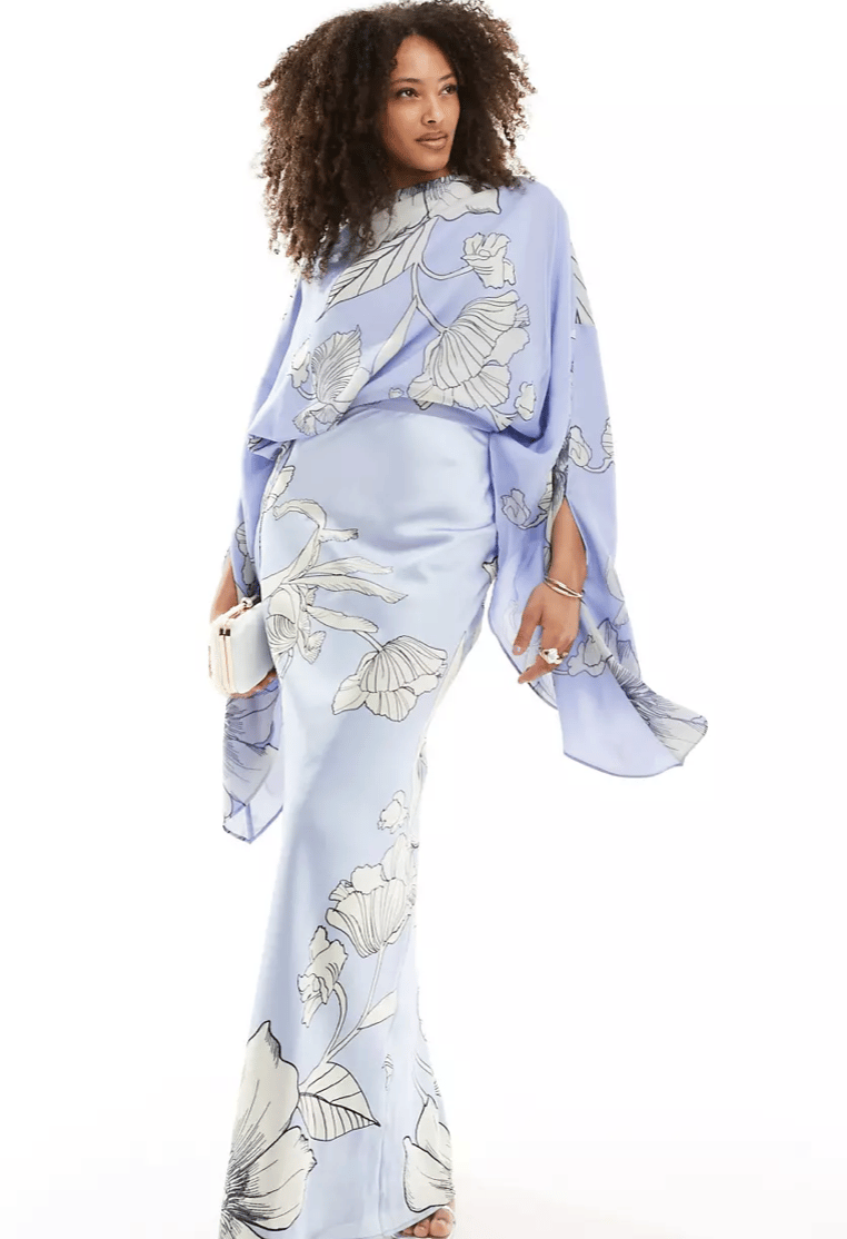 Floral Chiffon Overlay Maxi