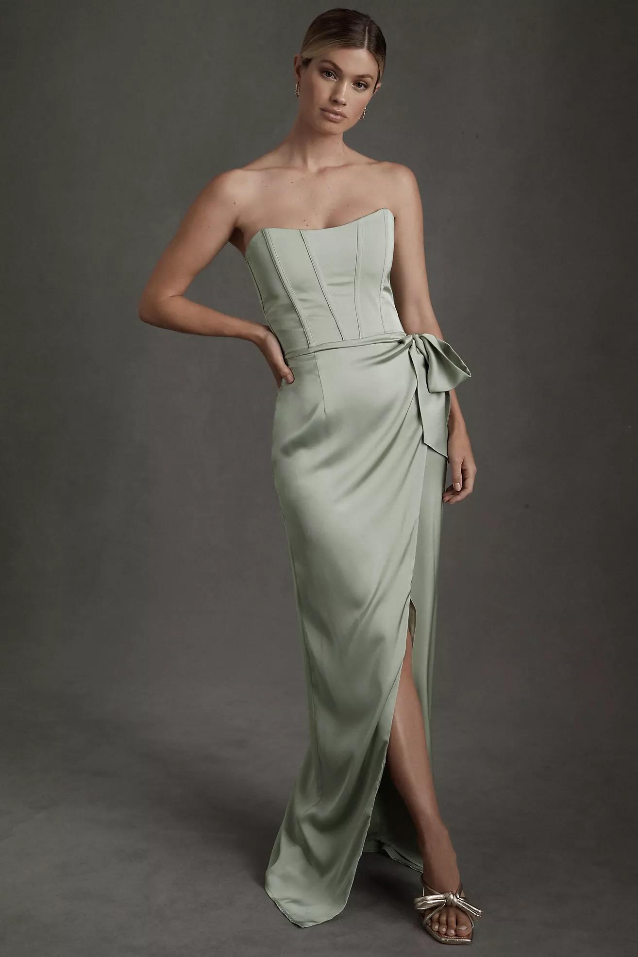 June Corset Front Slit Dress