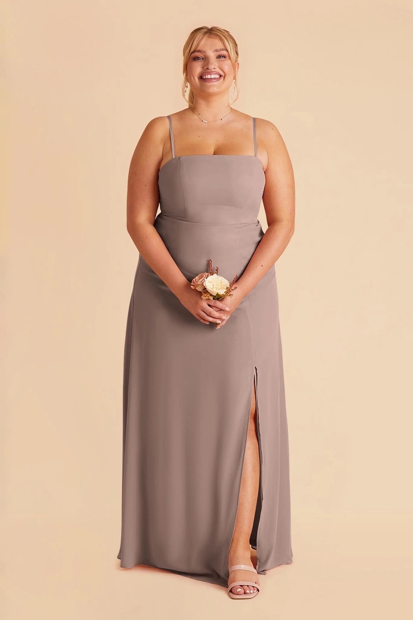 Chris Chiffon Dress in Toffee