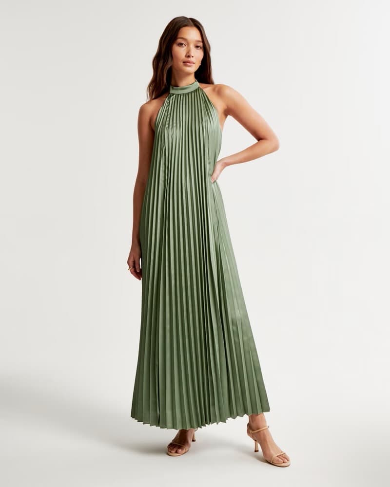 Giselle Pleated Trapeze Gown