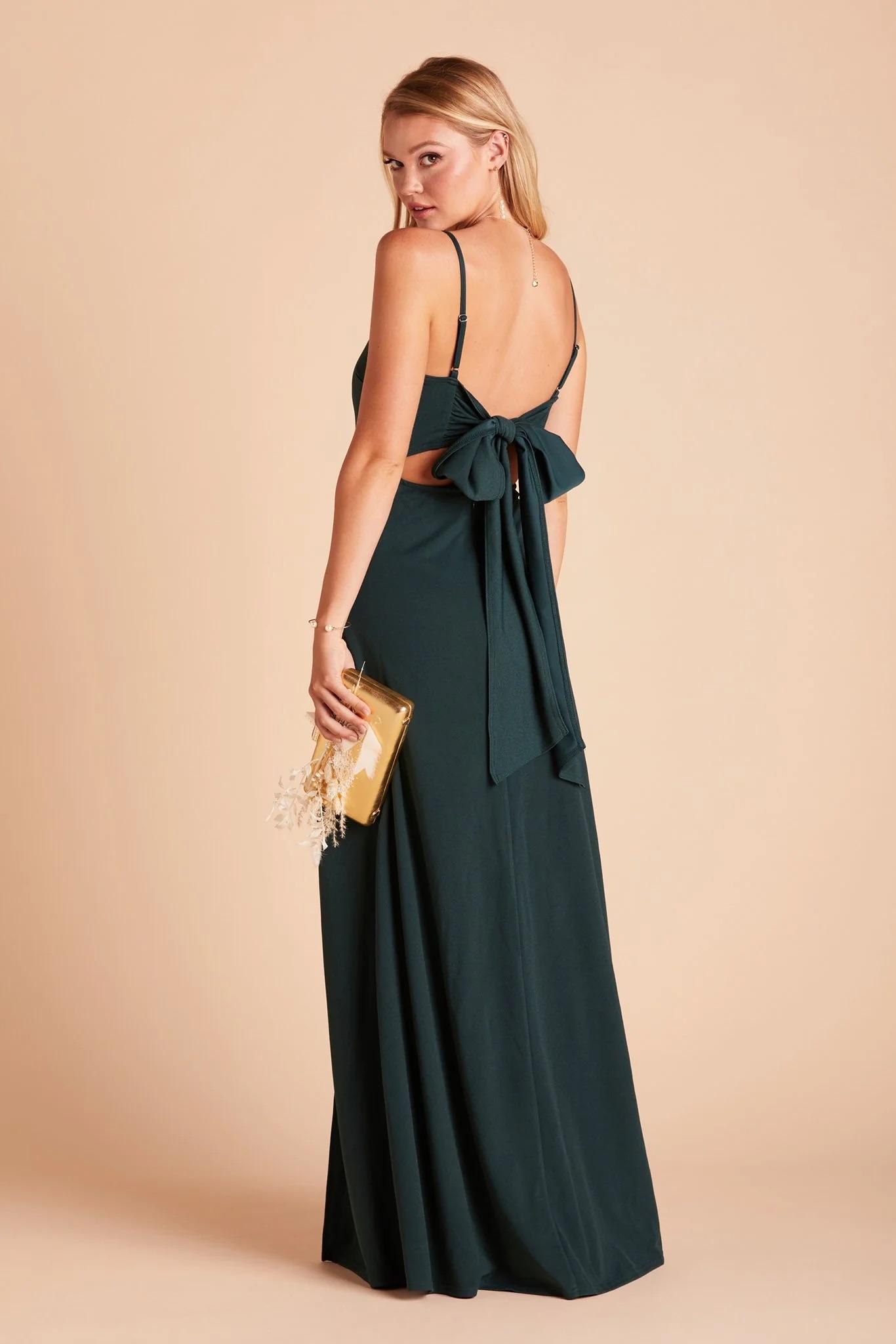 Benny Crepe Dress in Emerald