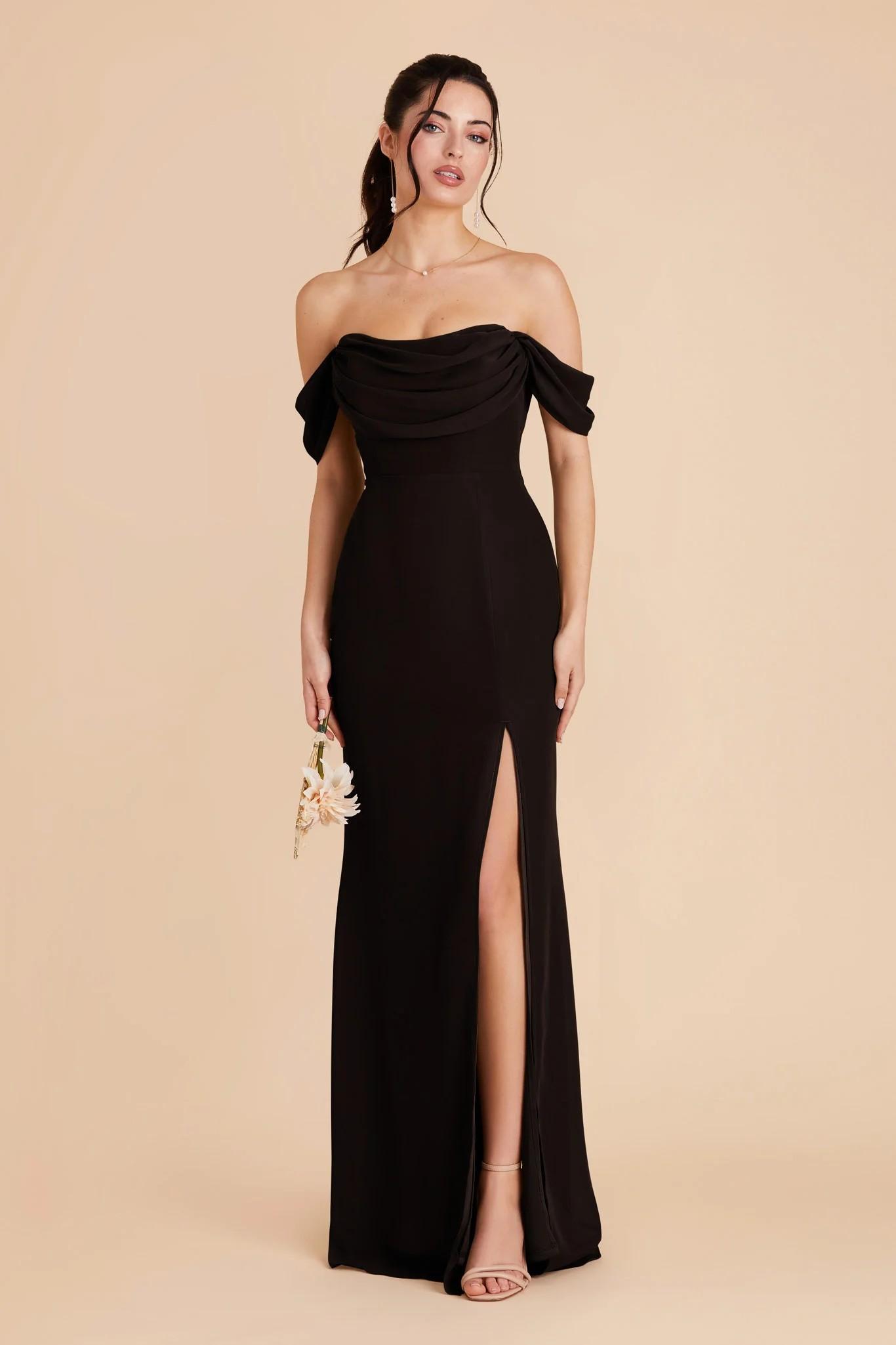 Mira Chiffon Dress in Black