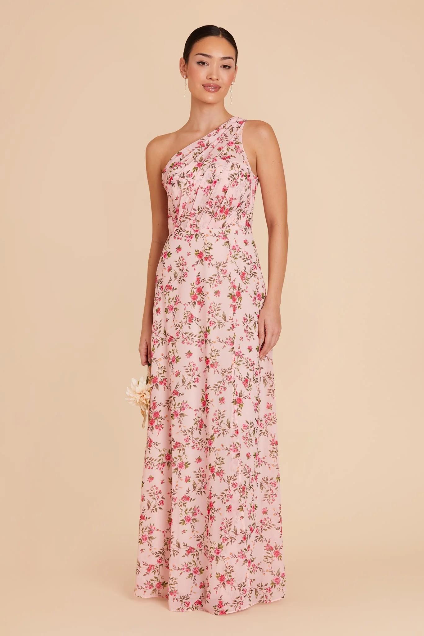 Kira Chiffon Dress in Wild Rose Garden
